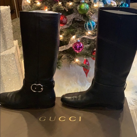 Gucci leather interlocking G Riding Boots - Picture 7 of 8